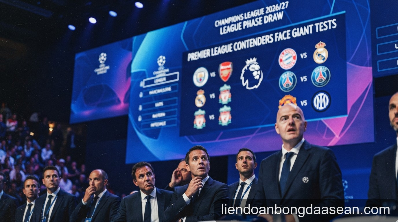 Kết quả bốc thăm Champions League 2026/27: Những cặp đấu 'tử thần' và tham vọng của các đại diện Premier League